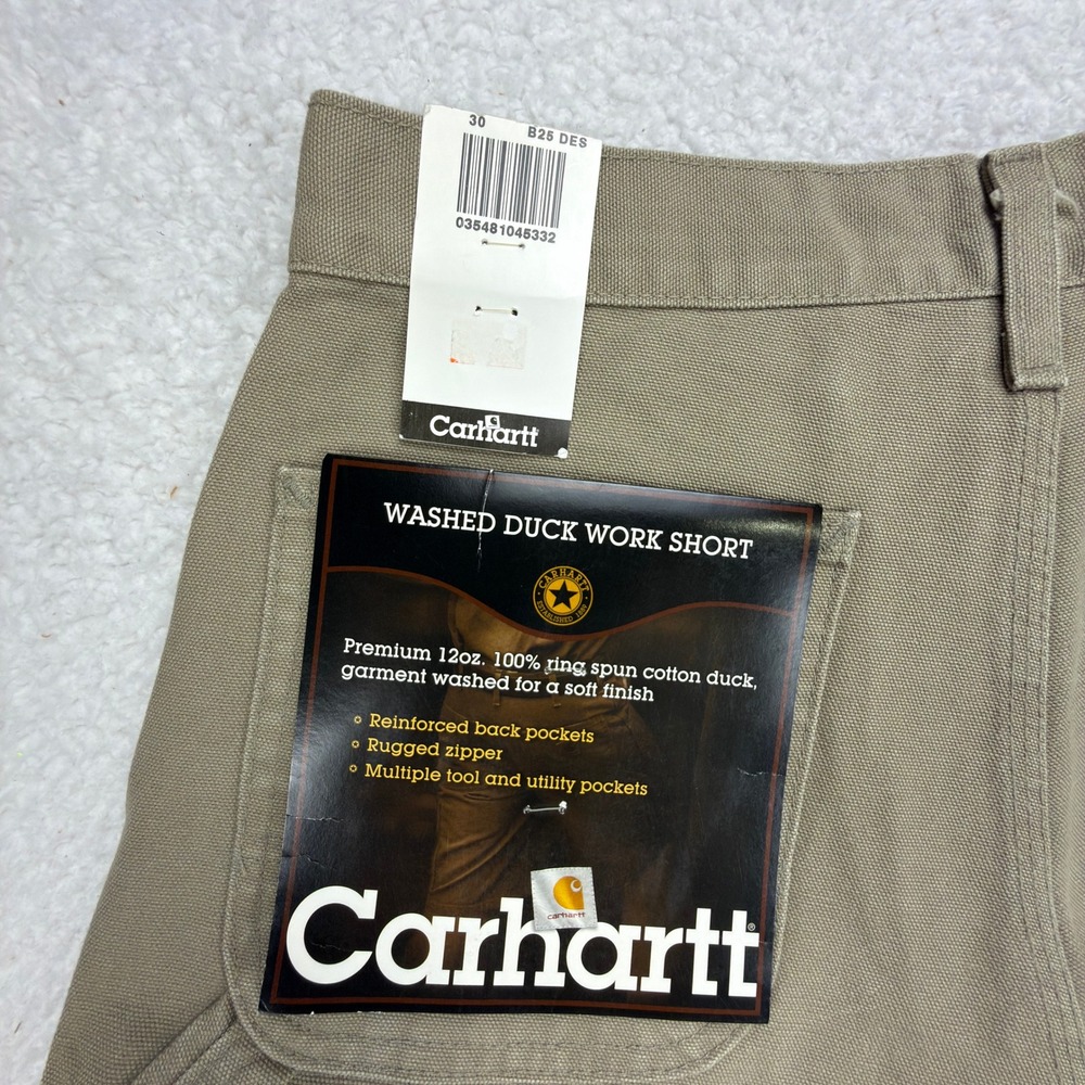 Carhartt Washed Duck Work Shorts Mens‎ 30 B25 DES Desert Tan NWT NOS